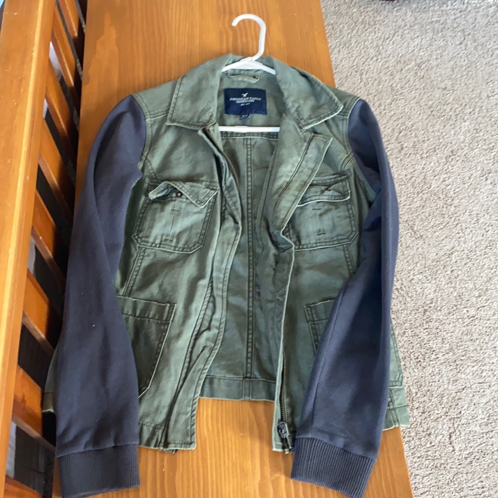 American Eagle navy green jacket, size medium